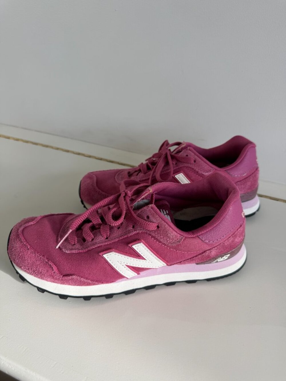 NWOT New Balance 515 Pink Rose Suede Retro Sneakers Women’s Size 8 - Picture 2 of 8